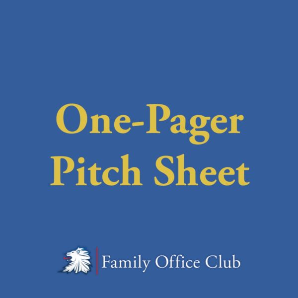 One-Pager Investor Pitch PDF